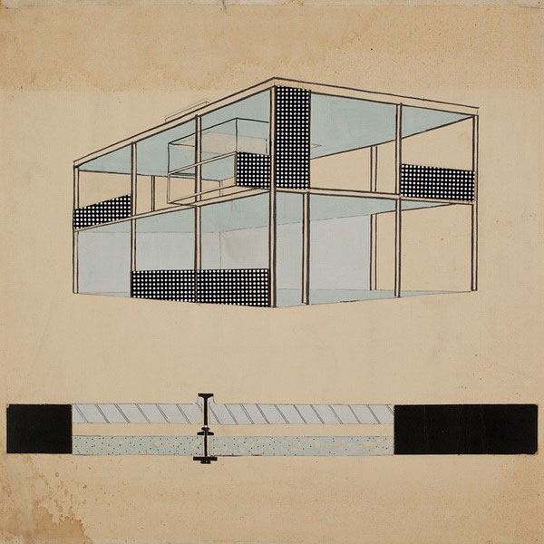 Tekening van Gerrit Rietveld - inspiratie voor Studio Thier & van Daalen voor het ontwerp van de Angled Cabinet voor Vij5